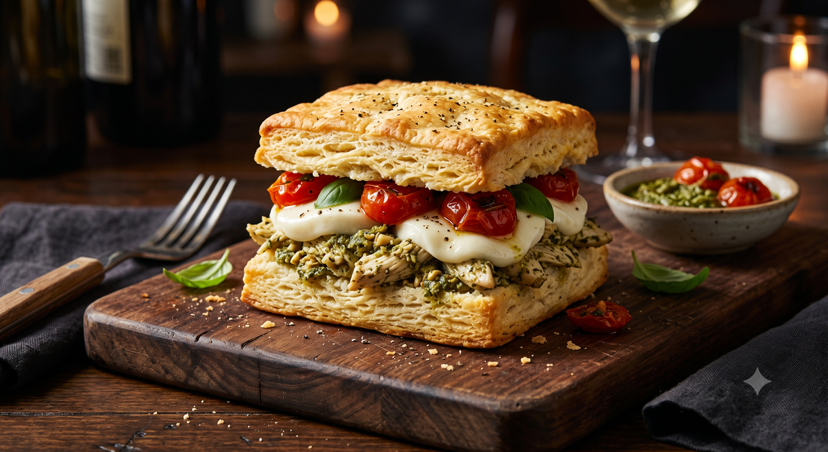 Basil Pesto Chicken Biscuit