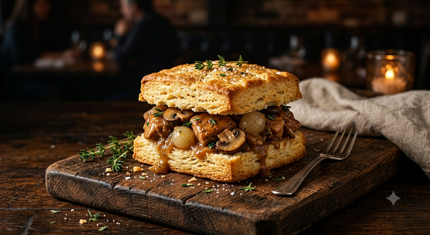 Chicken Fajita Biscuit Bowl