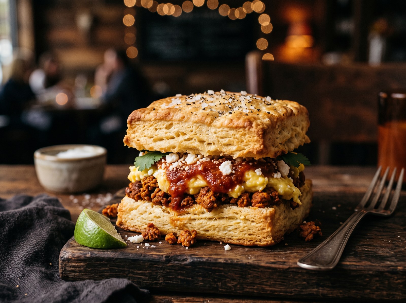 Breakfast Taco Biscuit