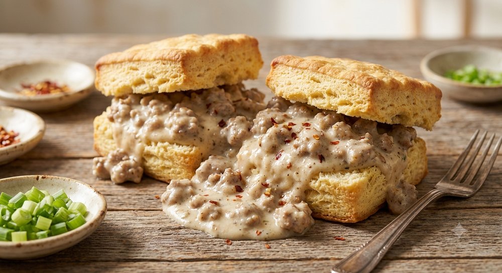 Sausage Gravy Biscuit