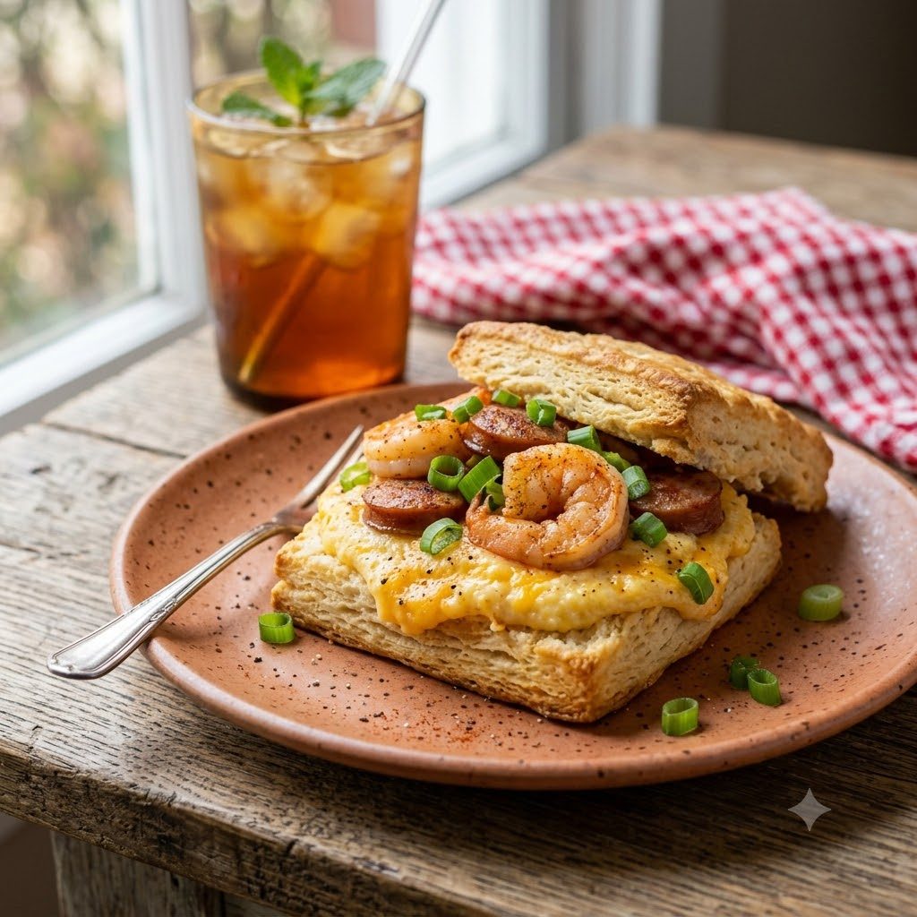 Shrimp & Grits Biscuit