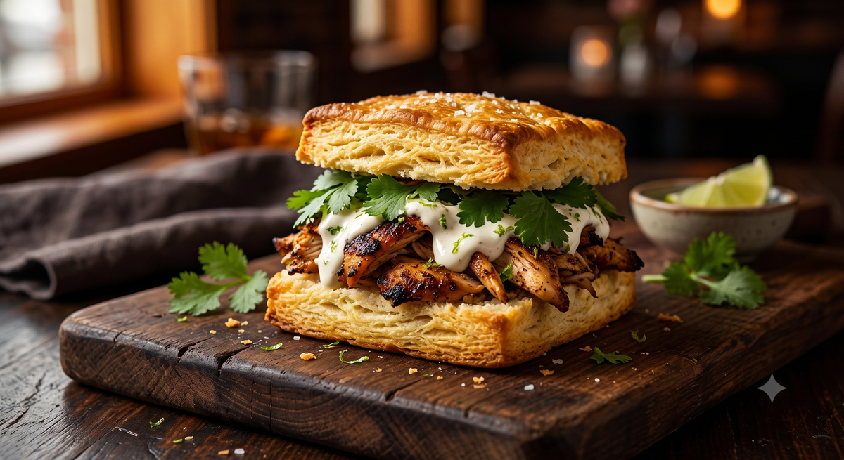 Ancho Lime Chicken Biscuit