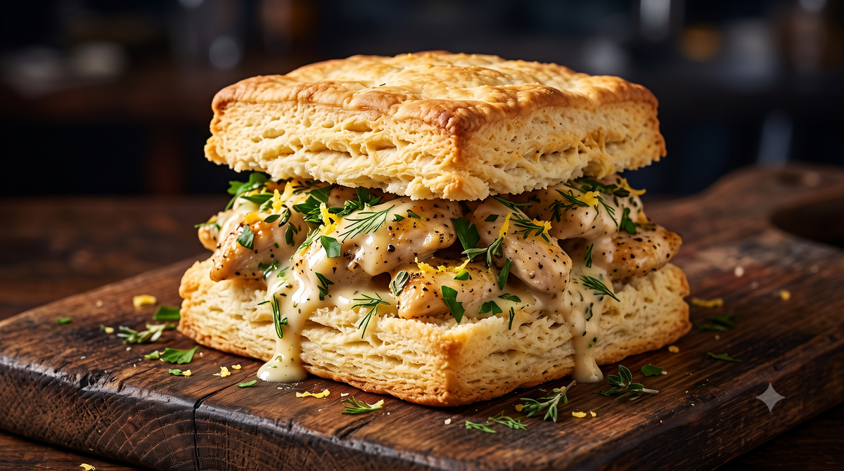 Lemon Pepper Chicken Biscuit